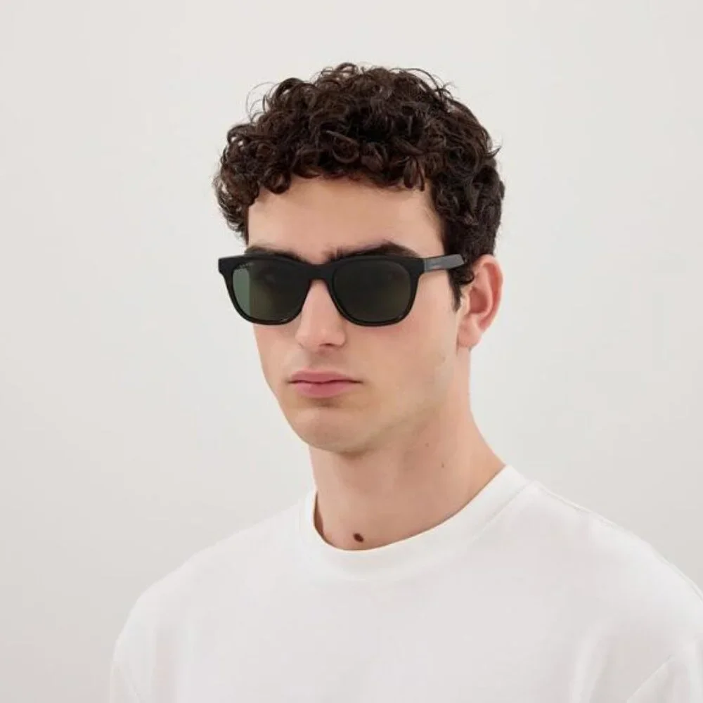Gucci GG1985S 001 Sunglasses Black Square Frame, Grey Lenses